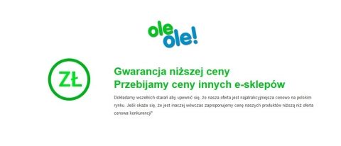 Gwarancja niskich cen Ole Ole