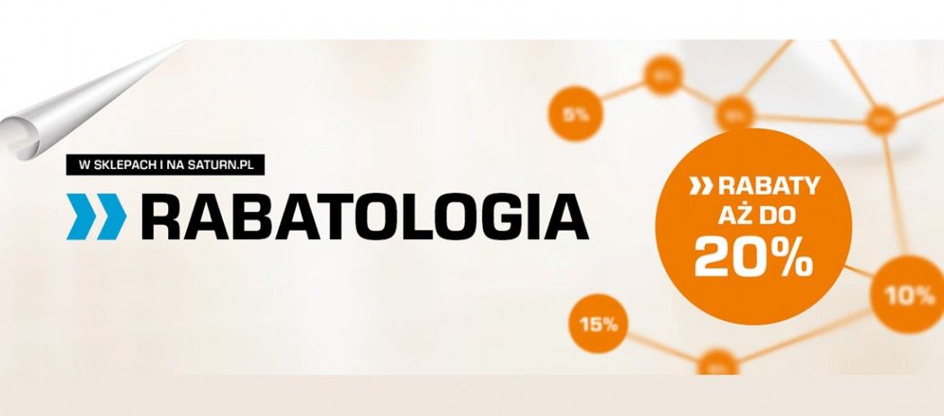 Promocja AGD w Saturn (sklep zamknięty) Promocja na AGD w Saturn - kup sprzet z rabatem do 20%! Promocja na AGD w Saturn - kup sprzet z rabatem do 20%!