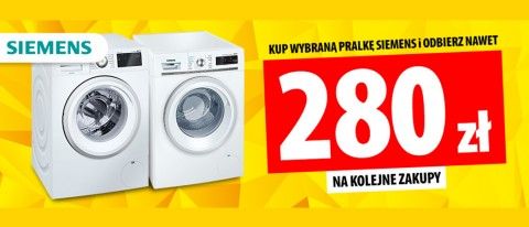 Promocja na pralki SIEMENS w Media Expert