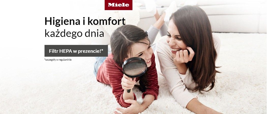 Promocja MIELE - kup wybrany odkurzacz i odbierz filtr HEPA w prezencie!