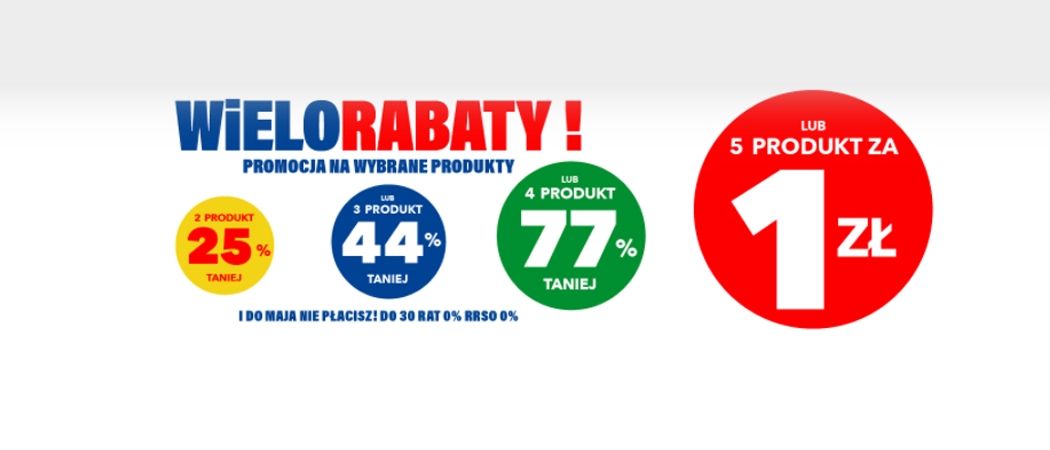 Promocja WIELORABATY w RTV EURO AGD - kup wybrane AGD i zyskaj rabat na jeden z produkt&oacute;w!