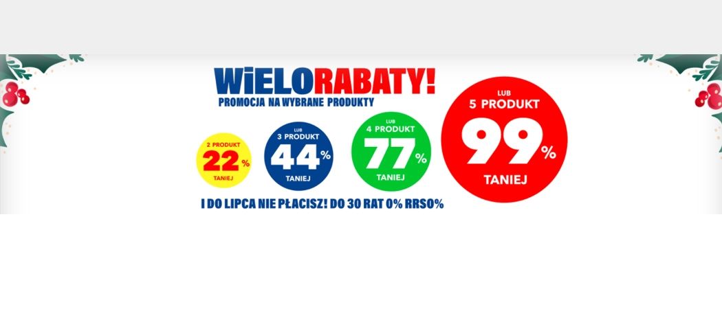 Promocja WIELORABATY w RTV EURO AGD - kup wybrane AGD i zyskaj rabat na jeden ze sprzęt&oacute;w!