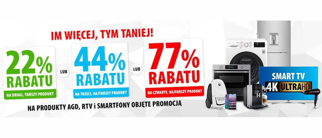 Promocja w Media Expert - kup promocyjne sprzęty AGD i odbierz nawet do 77% rabatu na jeden z nich!