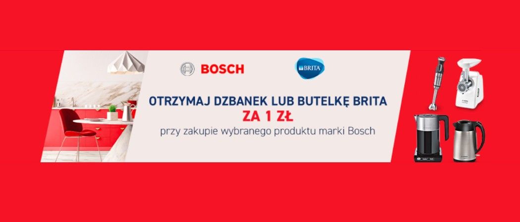 Promocja BOSCH w RTV EURO AGD - kup wybrane małe AGD i zyskaj prezent za 1 zł!