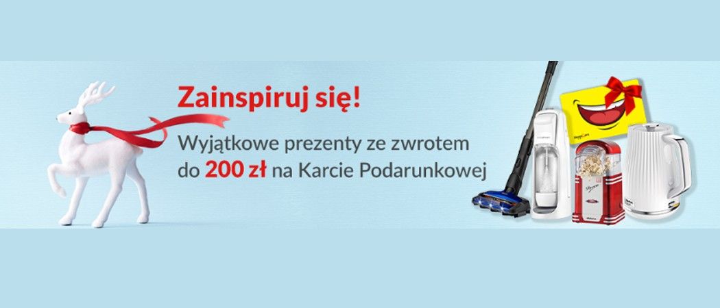Kup promocyjny sprzęt małego AGD i zyskaj do 200 zł na karcie podarunkowej w promocji RTV EURO AGD!