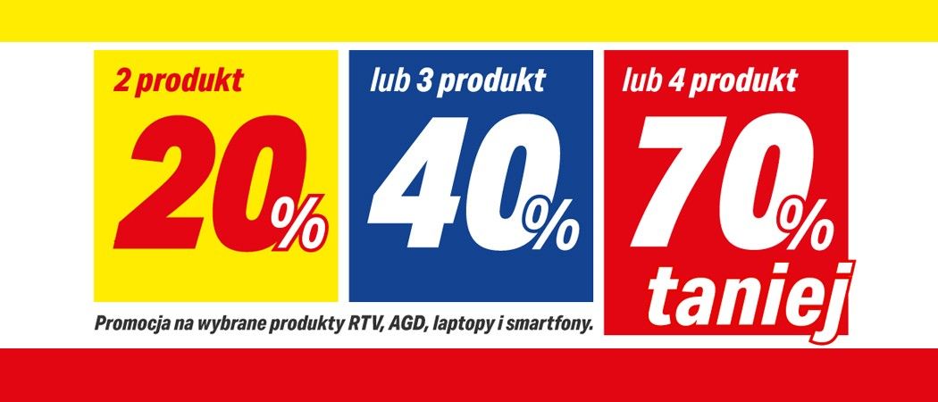 Promocja w RTV EURO AGD - kup wybrane sprzęty AGD i zyskaj nawet do 70% rabatu na jeden z nich!