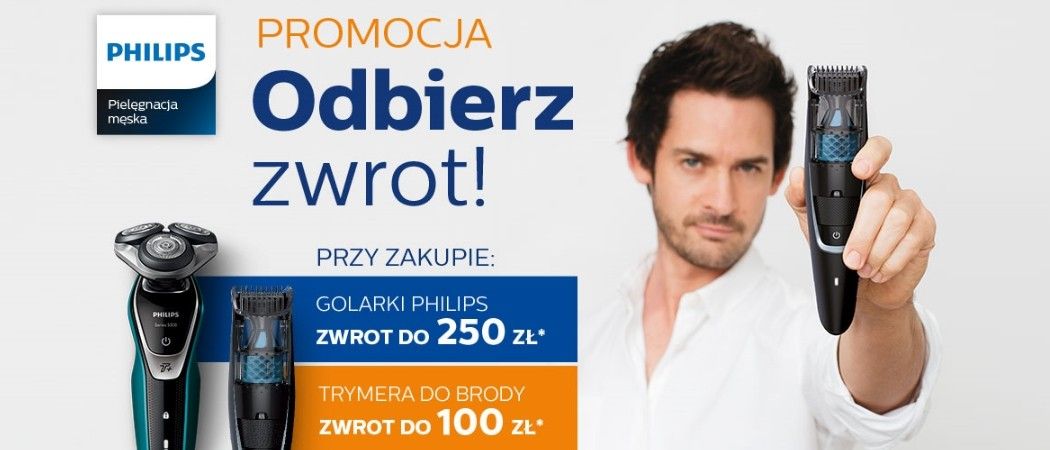 Promocja na golark i trymery PHILIPS - odbierz zwrot kasy!