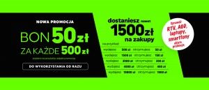 Promocja "50 zł za 500 zł" w NEONET