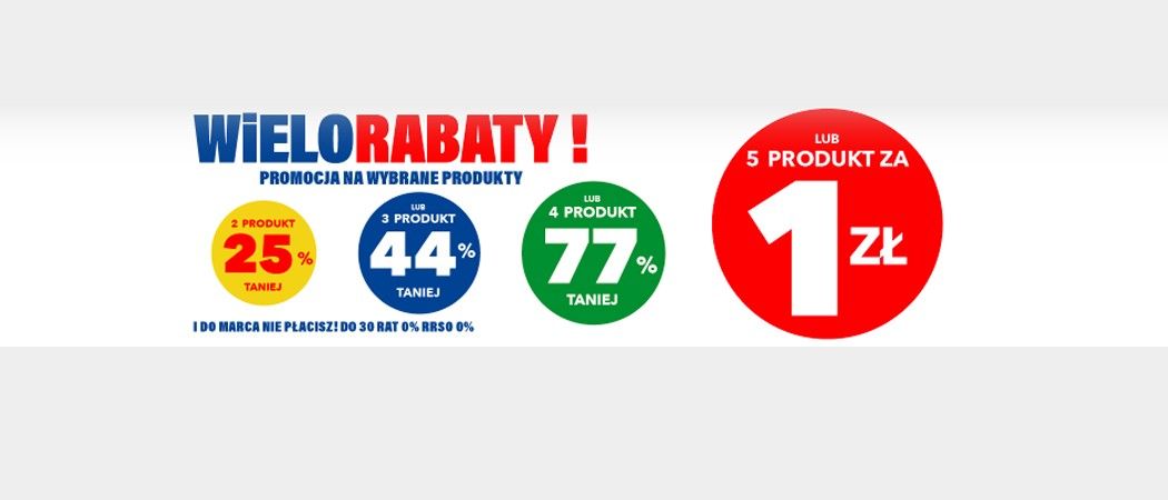 Promocja WIELORABATY w RTV EURO AGD - kup wybrane AGD i zyskaj rabat na jeden z produkt&oacute;w!
