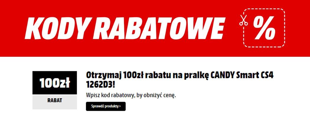 Kup wybraną pralkę CANDY i odbierz dodatkową zniżkę w promocji Media Markt!