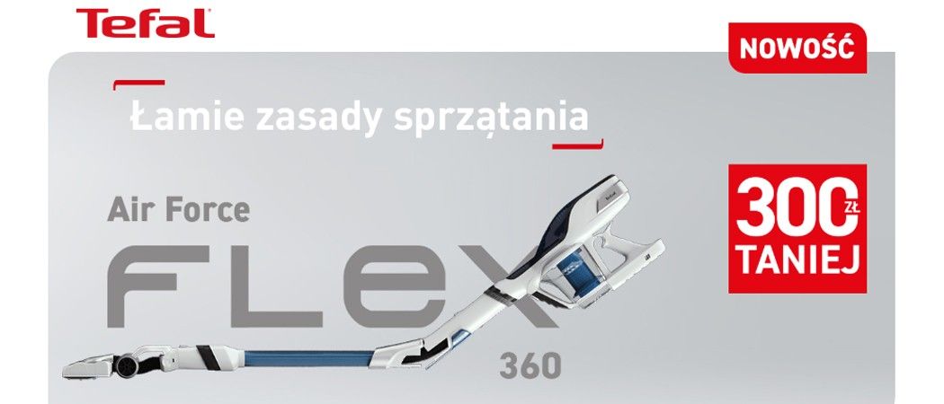 Promocja TEFAL w RTV EURO AGD - kup promocyjny odkurzacz TEFAL z rabatem 300 zł!