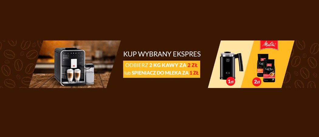 Promocja MELITA w RTV EURO AGD - kup wybrany ekspres i zyskaj kawę lub spieniacz do mleka w prezencie!