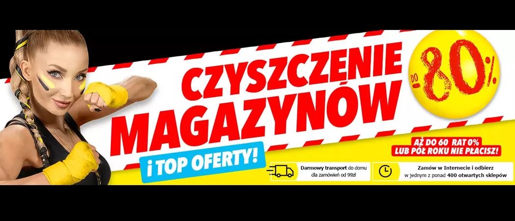 Promocja CZYSZCZENIE MAGAZYN&Oacute;W w Media Expert - kup wybrane AGD nawet do 80% taniej!