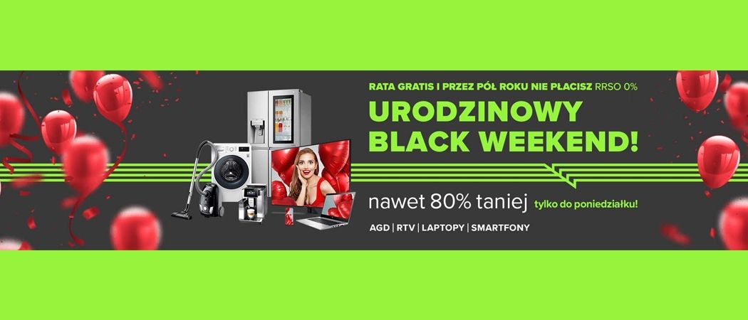 Promocja URODZINOWY BLACK WEEKEND w Neonet - kup wybrane AGD taniej z kodem rabatowym!