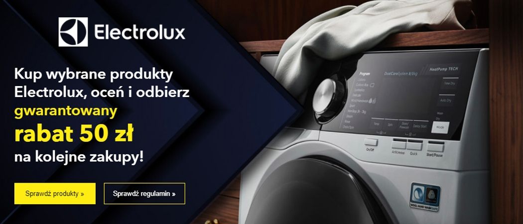 Promocja ELECTROLUX w Media Expert - kup wybrane AGD, napisz opinię i odbierz gwarantowany rabat na kolejne zakupy!