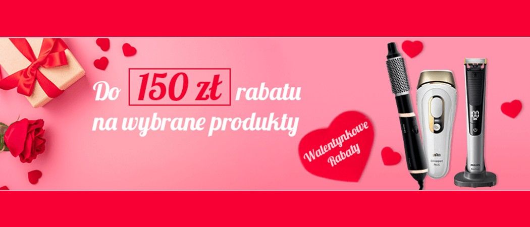 Promocja WALENTYNKOWE RABATY w RTV EURO AGD - kup taniej wybrane małe AGD do pielęgnacji!