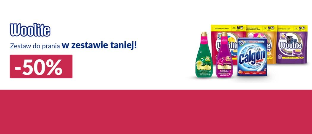 Kup dowolną pralkę lub pralko-suszarkę i odbierz 50% rabatu na zestaw do prania Woolite w promocji RTV EURO AGD!