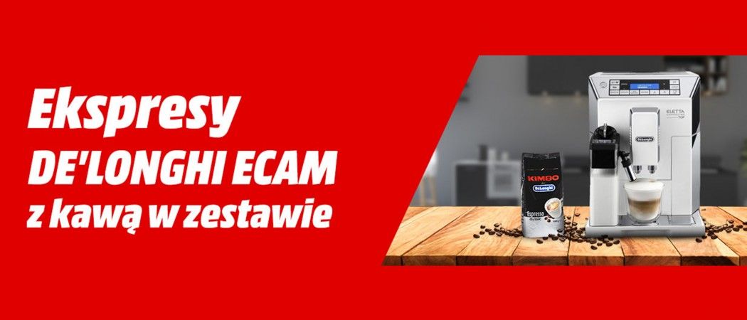Promocja na ekspresy DE LONGHI - do promocyjnego ekspresu kawa gratis!