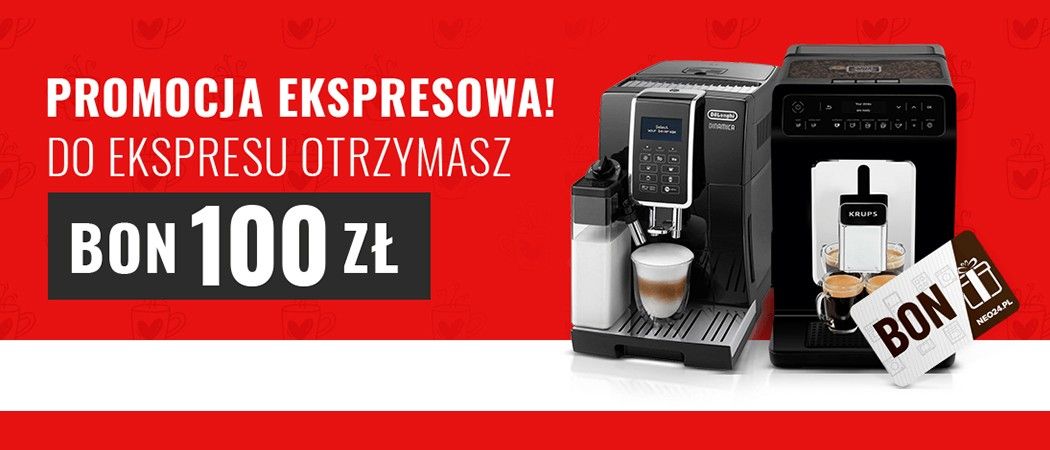 Kup wybrany ekspres i odbierz bon o wartości 100 zł w promocji Neo24!