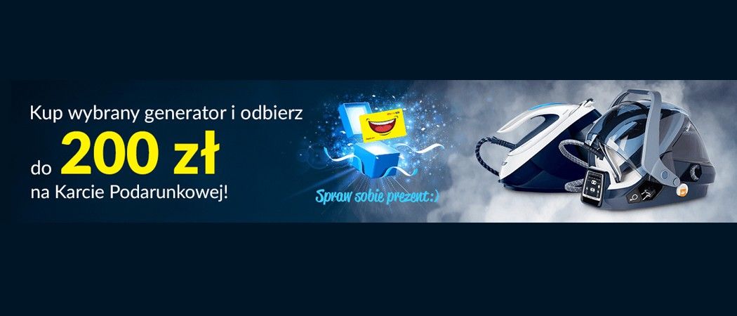 Promocja w RTV EURO AGD - kup promocyjny generator pary i odbierz do 200 zł na karcie podarunkowej!