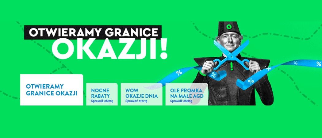 Promocja OTWIERAMY GRANICE OKAZJI w Ole Ole - kup taniej promocyjne AGD!