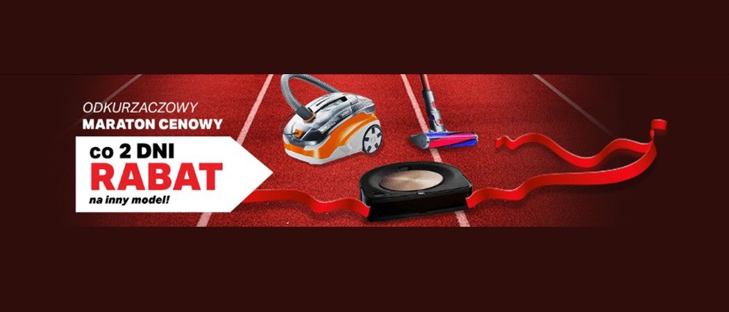 Promocja ODKURZACZOWY MARATON CENOWY w RTV EURO AGD - kup wybrany odkurzacz taniej z kodem rabatowym!