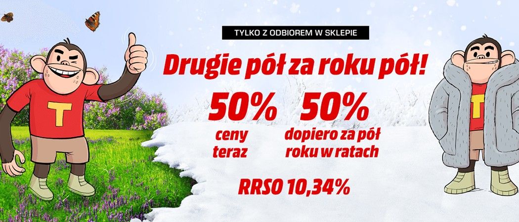 Promocja ratalna na AGD w Media Markt - zapłać połowę teraz, a drugią za roku!
