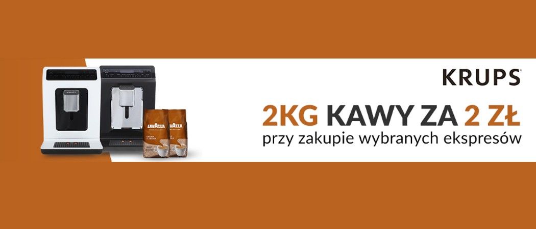 Promocja KRUPS w RTV EURO AGD - kup promocyjny ekspres KRUPS i zyskaj 2 kg kawy za 2 zł!