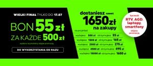 Promocja "55 zł za 500 zł" w NEONET