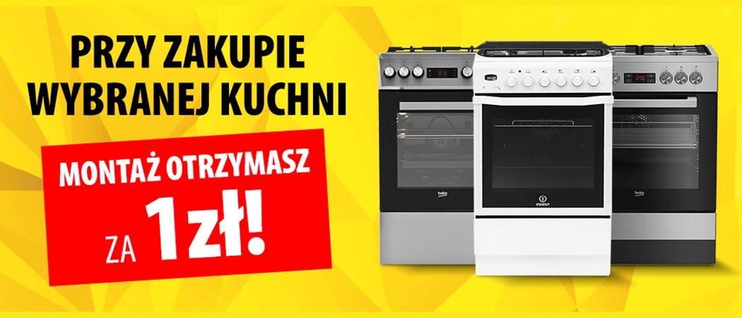 Promocja w Media Expert - kup kuchnię w promocji z montażem za 1 zł!