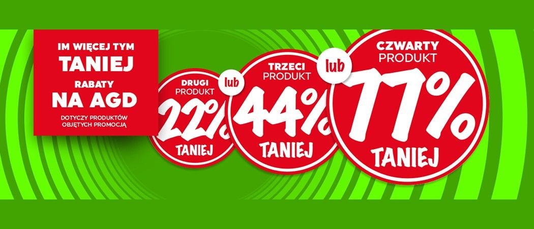 Promocja "Im więcej tym taniej" w Neonet - kup sprzęty AGD i odbierz nawet do 77% rabatu na jeden z nich!