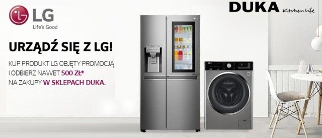 Promocja na lod&oacute;wki, pralki i suszarki LG