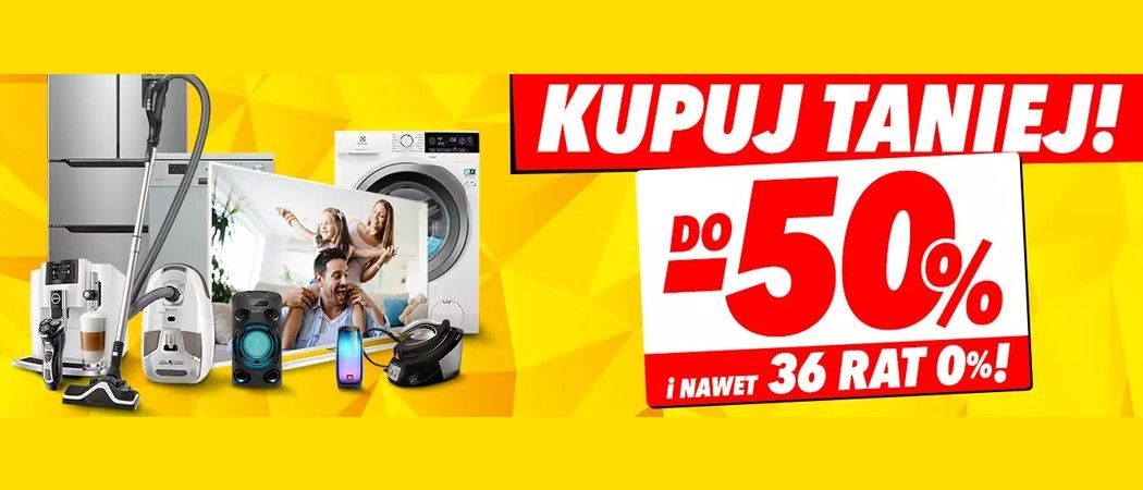 Promocja KUPUJ TANIEJ w Media Expert - kup promocyjne AGD nawet do 50% taniej!