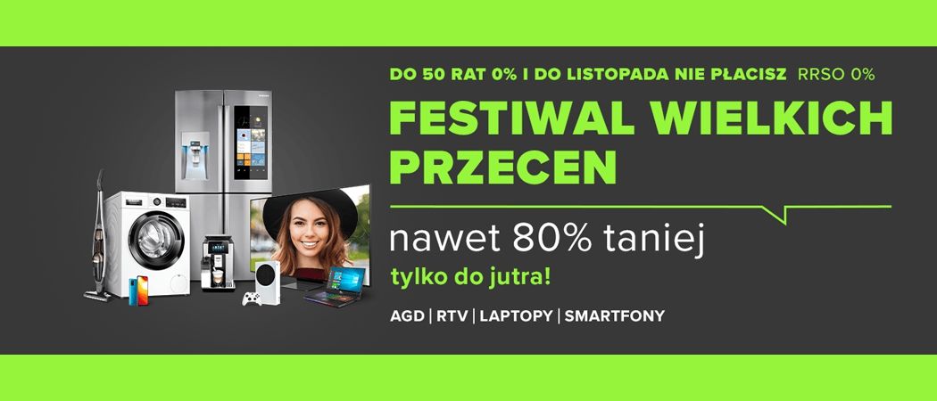 Promocja FESTIWAL WIELKICH PRZECEN w Neonet - kup wybrane AGD do 80% taniej z kodem rabatowym!