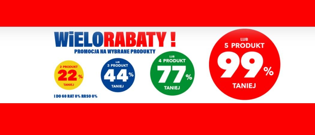 Promocja WIELORABATY w RTV EURO AGD - kup promocyjne AGD i zyskaj rabat na jeden ze sprzęt&oacute;w!