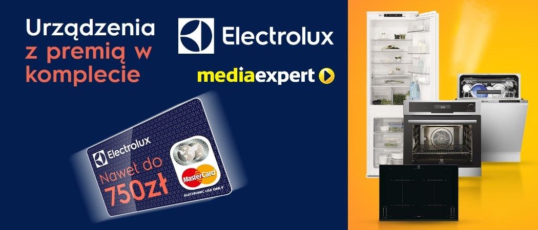 Promocja na AGD do zabudowy Electrolux w Media Expert - karta zakupowa gratis!