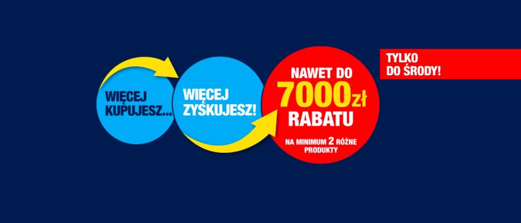 Promocja WIĘCEJ KUPUJESZ, WIĘCEJ ZYSKUJESZ w RTV EURO AGD - kup wybrane AGD nawet do 7000 zł taniej!