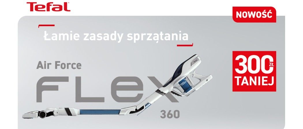 Promocja TEFAL w RTV EURO AGD - kup wybrany odkurzacz TEFAL i odbierz 300 zł zniżki!