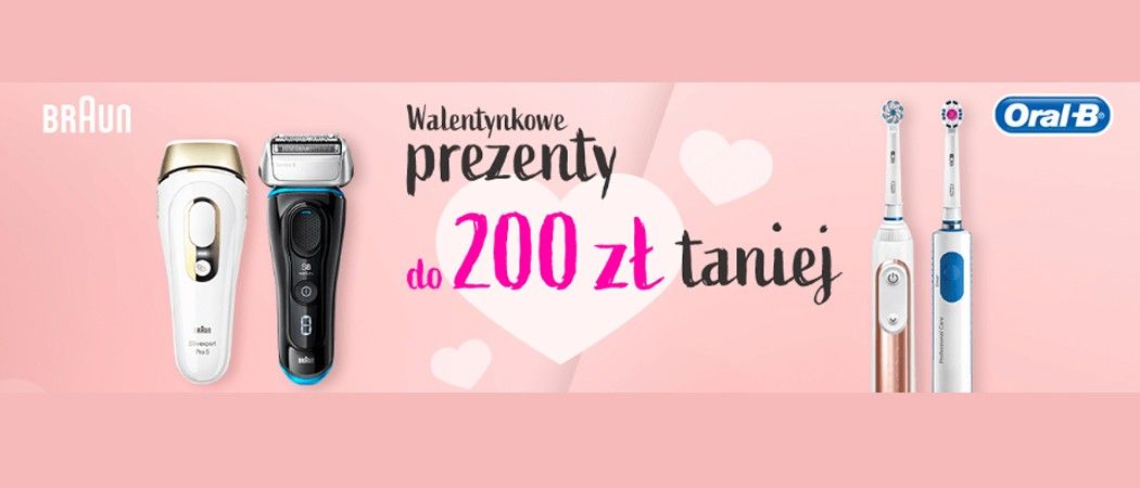 Promocja walentynkowa BRAUN w RTV EURO AGD - kup taniej golarkę, depilator lub szczoteczkę elektryczną!