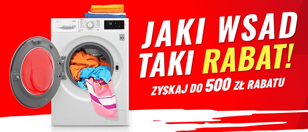 Promocja "Jaki wsad, taki rabat" w Neo24 - kup promocyjną pralkę lub suszarkę i odbierz dodatkową zniżkę!