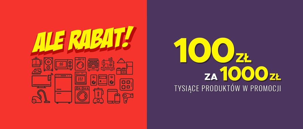 Promocja ALE RABAT w Neo24 - kup wybrane AGD i zyskaj 100 zł rabatu za każde wydane 1000 zł!