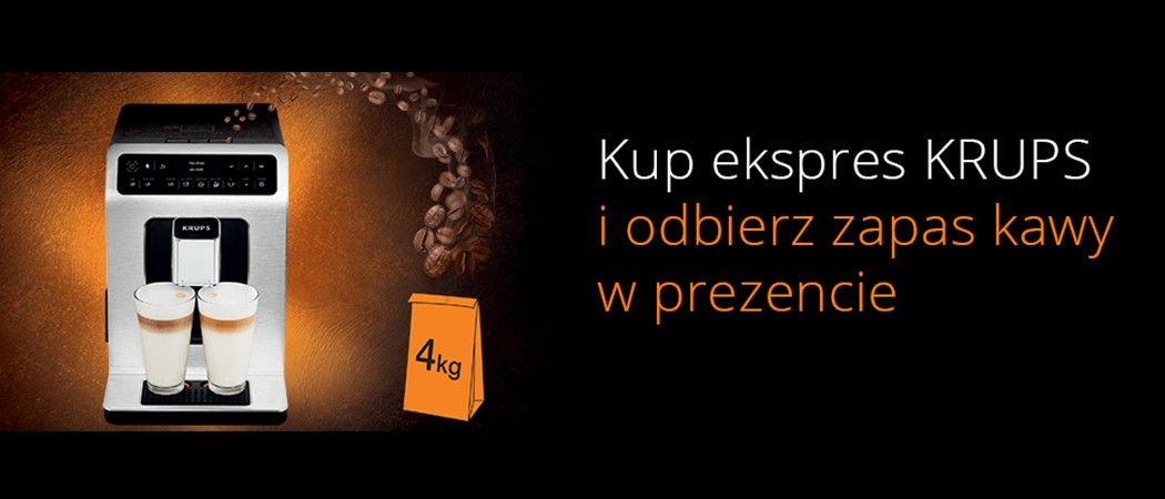 Promcja KRUPS w Media Expert - kup ekspres KRUPS i odbierz zapas kawy w prezencie!