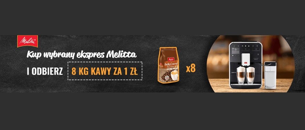 Promocja w RTV EURO AGD - kup wybrany ekspres MELITTA i odbierz 8 kg kawy za 1 zł!
