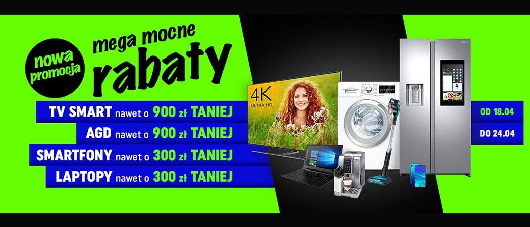Promocja "Mega mocne rabaty" w Neonet - kup wybrany sprzęt nawet do 900 zł taniej!