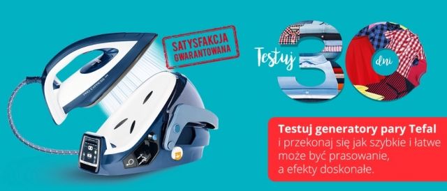 Promocja na generatory pary Tefal