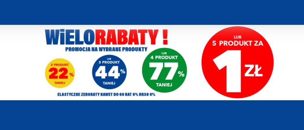 Promocja WIELORABATY w RTV EURO AGD - kup wybrane AGD i zyskaj rabat na jeden z produkt&oacute;w!