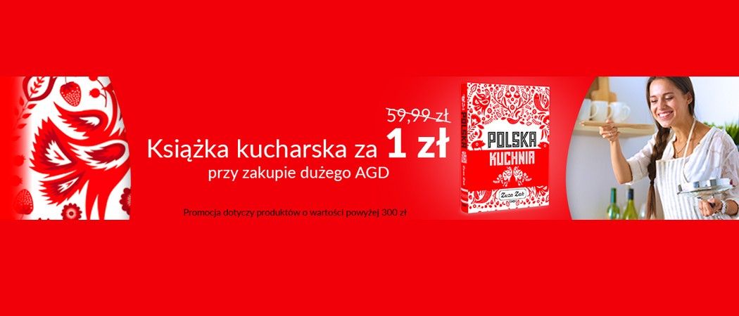 Promocja w RTV EURO AGD - kup wybrany produkt dużego AGD i odbierz w prezencie książkę kucharską za 1 zł!