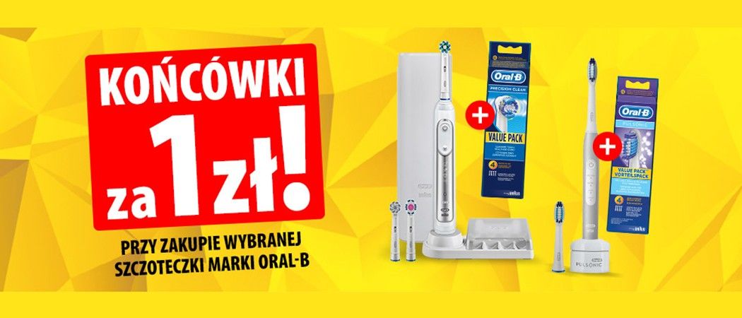Promocja w Media Expert - kup szczoteczkę Oral-B i odbierz końc&oacute;wki za 1 zł!