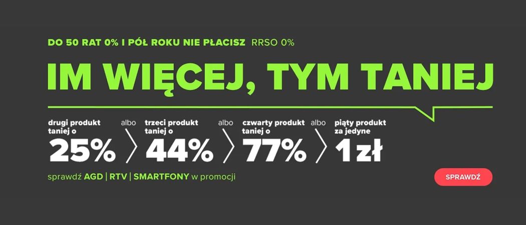 Promocja IM WIĘCEJ, TYM TANIEJ w Neonet - kup wybrany zestaw AGD i zyskaj rabat na jeden ze sprzęt&oacute;w!