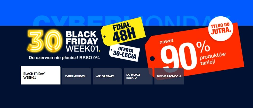 Promocja BLACK FRIDAY WEEKS w RTV EURO AGD - kup jeszcze taniej promocyjne AGD!